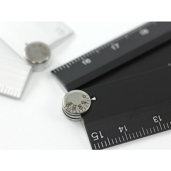 ЛінійкиКомпактна мультифункціональна лінійка Midori, Multiple Ruler, 30 см, Алюміній, Чорний придбати в Dreamarium