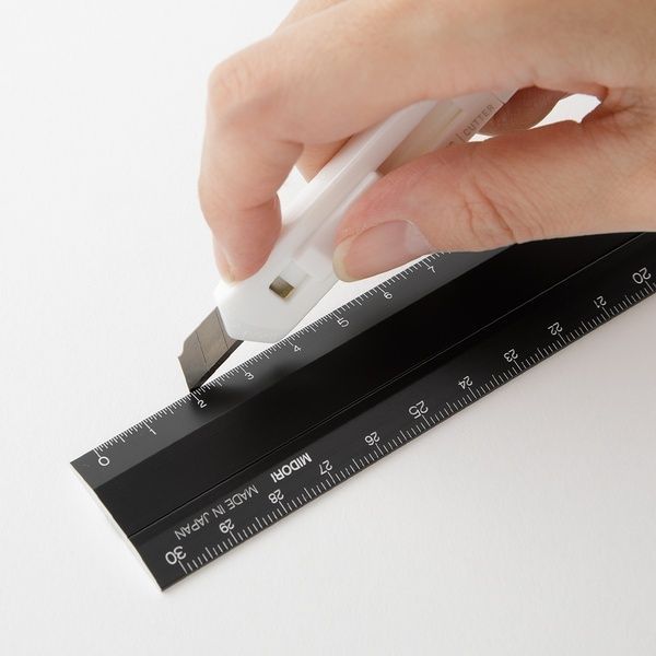 ЛінійкиКомпактна мультифункціональна лінійка Midori, Multiple Ruler, 30 см, Алюміній, Чорний придбати в Dreamarium