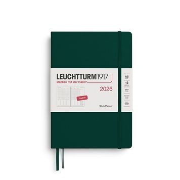 Датовані блокнотиЩотижневик в колонках Leuchtturm1917 Medium (A5) 2026 Forest Green придбати в Dreamarium