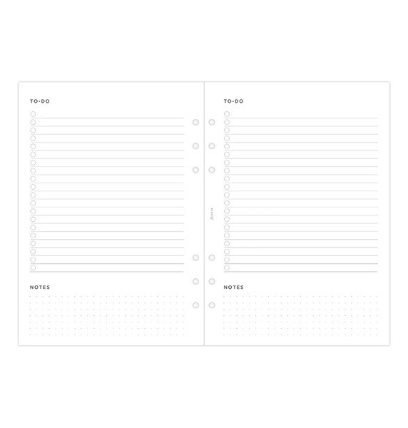 Бланки для органайзерівБланки для задач (To Do Minimal) до органайзеру, Filofax, A5, білі придбати в Dreamarium