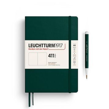 БлокнотиБлокнот Leuchtturm1917 Середній, 411 сторінок, Forest Green, Чисті аркуші придбати в Dreamarium