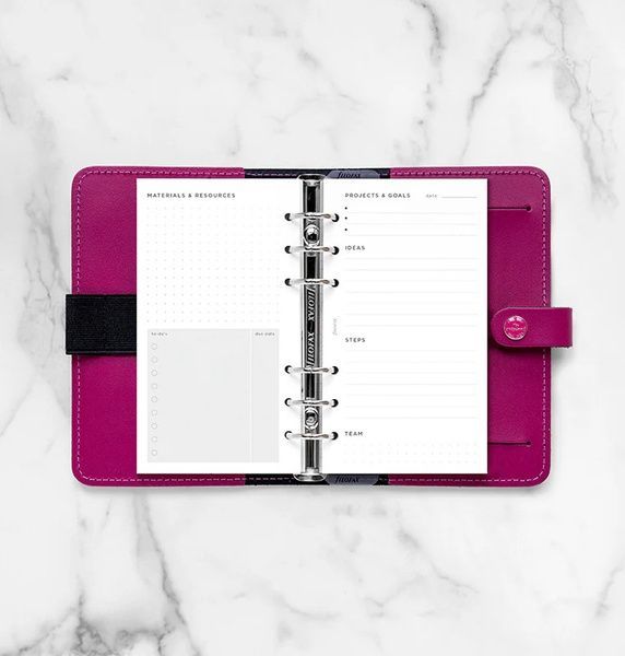 Бланки для органайзерівБланки Планування проєктів і цілей Filofax, Personal, white придбати в Dreamarium