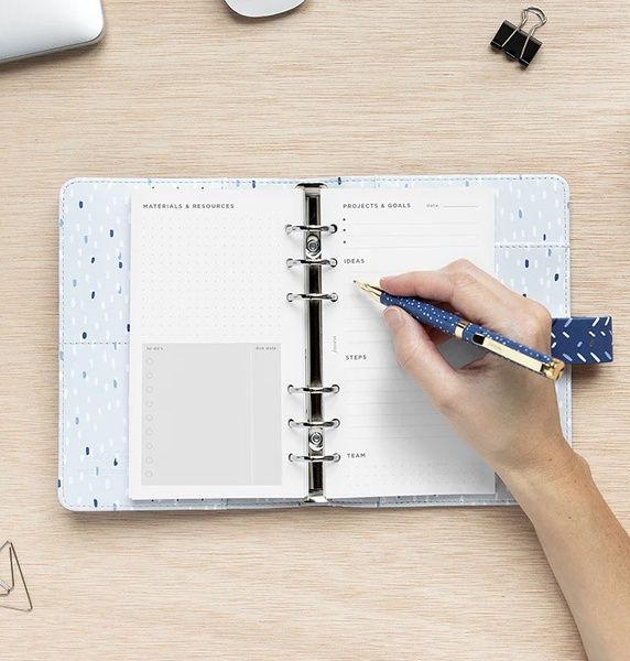 Бланки для органайзерівБланки Планування проєктів і цілей Filofax, Personal, white придбати в Dreamarium