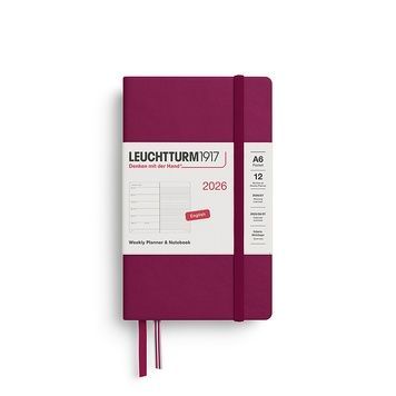 Датовані блокнотиЩотижневик з нотатками Leuchtturm1917 Pocket (A6) 2026 Port Red придбати в Dreamarium