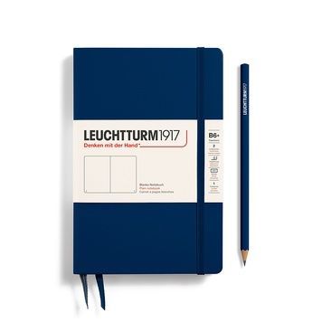 БлокнотиБлокнот Leuchtturm1917 Paperback (B6+), Темно-синій, Чисті аркуші придбати в Dreamarium